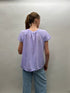 Rabens Saloner cotton v-neck top dipsy violet